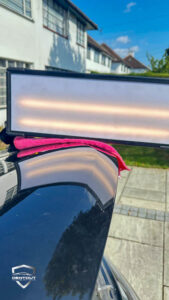 Dent Removal Chelsea London Before the dent was removed from a customer in Chelsea