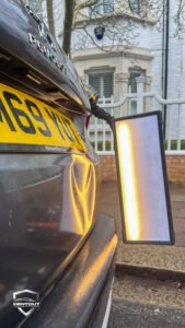 Paintless dent removal London before repair example