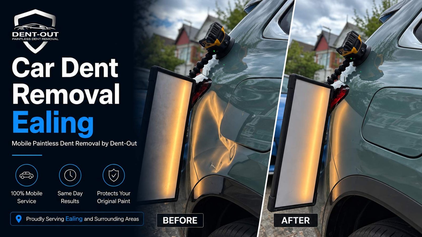 Dent Removal Ealing W5 London – mobile Paintless Dent Removal by Dent-Out