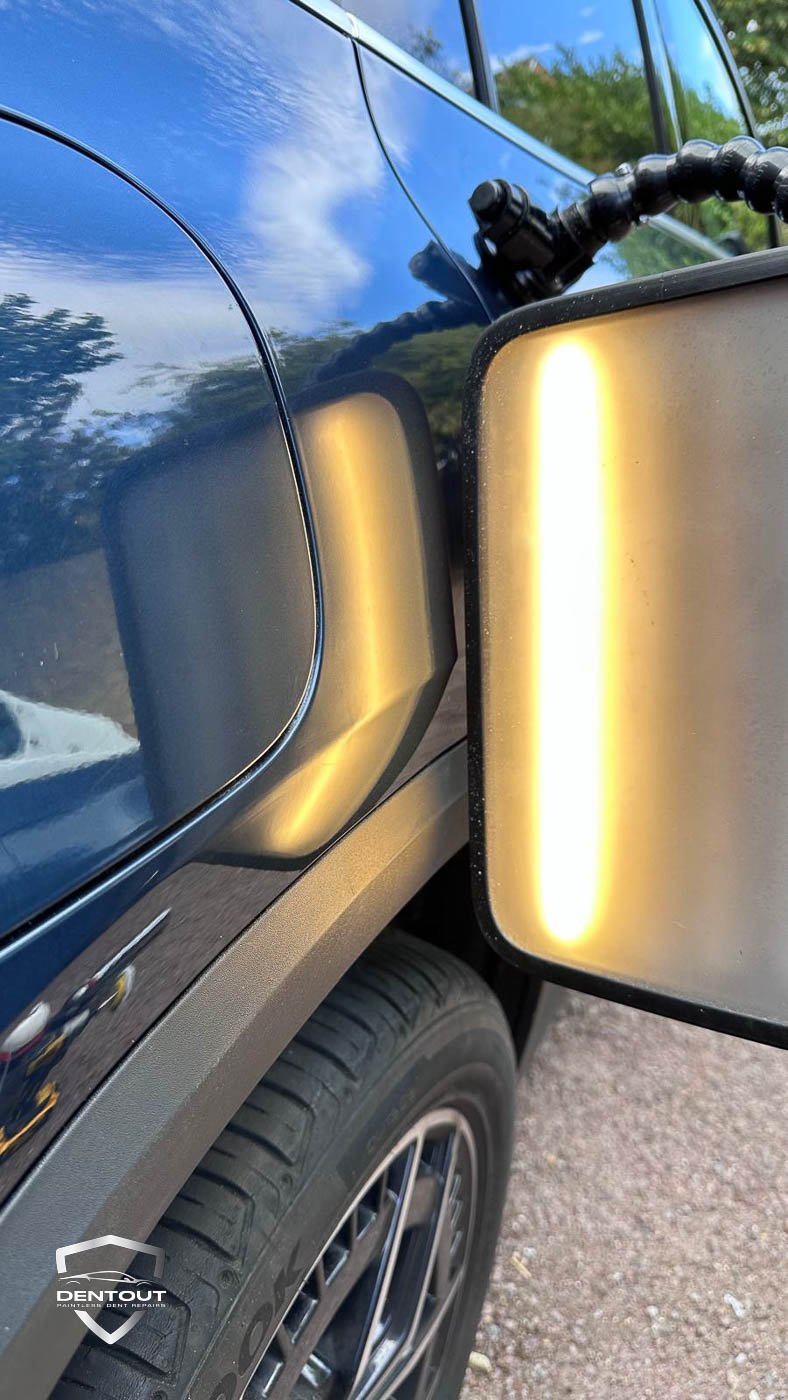 After Side Door Arch Dent Removal by Paintless Dent Repair London